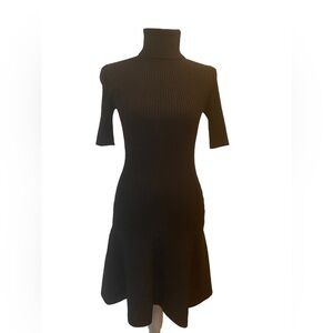 Black MICHAEL KORS TANK RIB FLARE DRESS (0942)